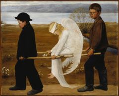 Miltä tuntuisi päästä yleisöltä suljettuun Ateneumiin? Maan tunnetuin taidemuseo avataan kahdelle onnekkaalle. Teos: Hugo Simberg: Haavoittunut enkeli (1903). Kuva: Kansallisgalleria / Hannu Aaltonen