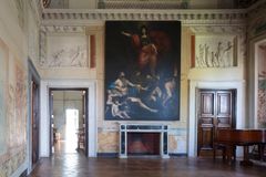 Italian allegoria -maalaus Villa Lantessa, Roomassa. Kuva: Institutum Romanum Finlandiae.