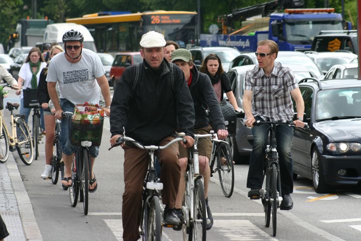 Esimerkiksi Kööpenhaminassa pyöräily on nopein ja helpoin tapa liikkua. Kuva: Kalle Vaismaa / Tampereen yliopisto.