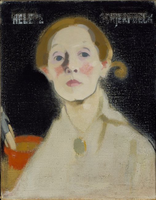 Helene Schjerfbeck: Självporträtt. Bröstbild (1915). Finlands Nationalgalleri/Konstmuseet Ateneum, samling Hallonblad. Bild: Finlands Nationalgalleri/Hannu Aaltonen.