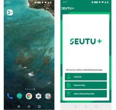 Matkapuhelimeen ladattava Seutu+ sovellus