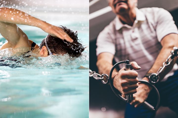 Från och med januari 2020 ger inträdesbiljetten till simhallen också tillträde till gymmet. Bild: Helsingfors stad.