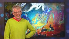 Meteorologi Pekka Pouta menetti malttinsa suorassa lähetyksessä ja nauroi itsensä suoraan suomalaisten sydämiin. Naurattavan sääennusteen videokäynnistyksiä on vuorokaudessa tehty yli 5,7 miljoonaa kertaa. Kuva: MTV3