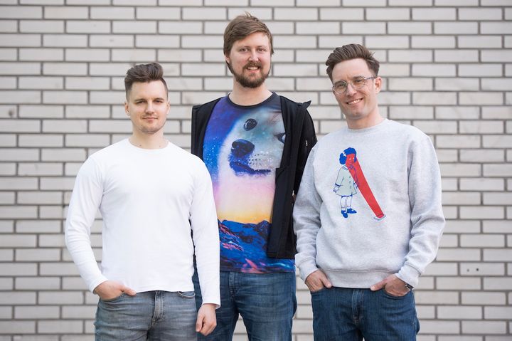 Sniffie Softwaren perustajat Niko Naakka, Tuomas Uutela ja Tomi Grönfors.