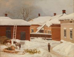 Magnus von Wright:
Liljestrandin talo talvella (1860), Ateneumin taidemuseo, Kansallisgalleria