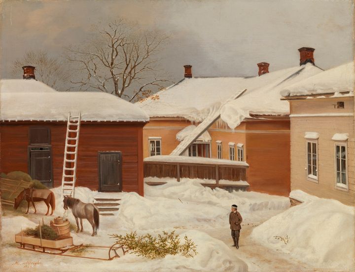 Magnus von Wright:
Liljestrandin talo talvella (1860), Ateneumin taidemuseo, Kansallisgalleria