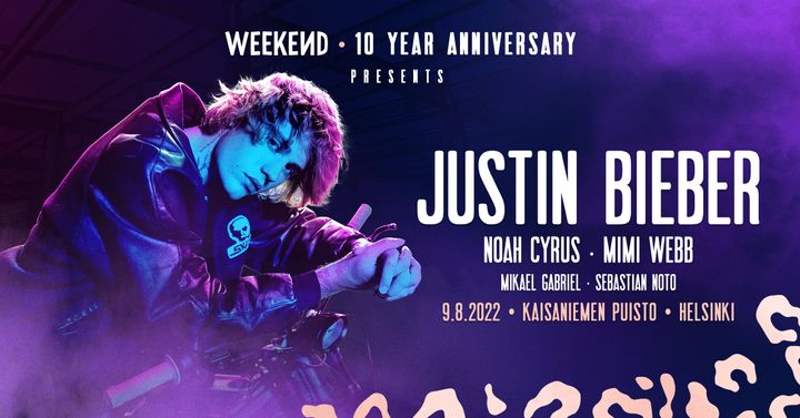 Justin Bieberin show Helsingissä 9.8.2022