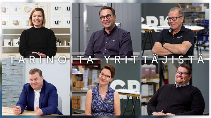 Tarinoita yrittäjistä on neliosainen videosarja, jolla yrittäjät kertovat omasta matkastaan yrittäjänä.