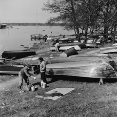 Helsinki City Museum’s collections include a treasure trove of a million photographs from Helsinki. The Helsinkiphotos.fi service already features more than 65,000 photographs that can be browsed and used free of charge. Pictured: Boats being maintained after winter on the shore of Taivallahti in May 1959, Merikannontie 2. Photo: Volker von Bonin / Helsinki City Museum