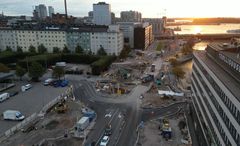 Spårvägen Kronbroarna förenar Degerö, Högholmen och Fiskehamnen med Hagnäs år 2027. Samtidigt skapas en ny maritim rutt för cyklister och fotgängare. Bild: Spårvägen Kronbroarna