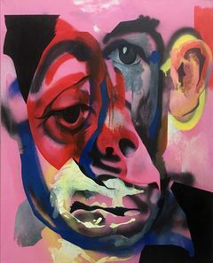 Teos: Juha Okko, Defeatist Melancholy, acrylic on canvas, 130x105 cm, 2018