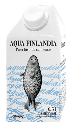 Aqua Finlandia -lähdevesi (taustaton kuvaversio).