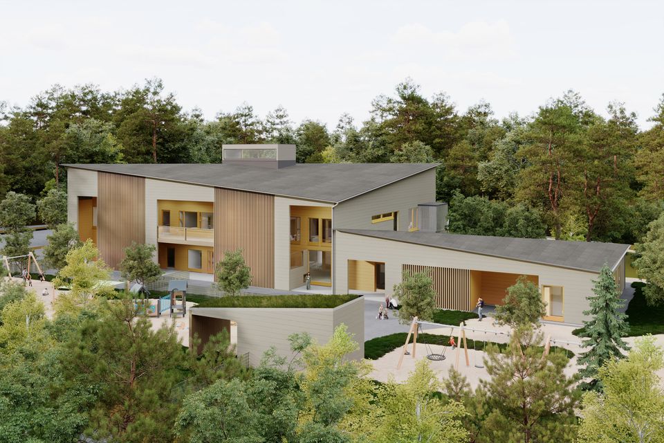 Hoivarakentajat - Leppäkorven päiväkoti Vantaa - havainnekuva print