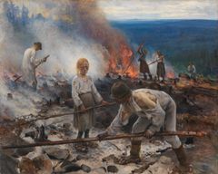 Järnefelt Eero: Under the Yoke / Burning the Brushwood (1893), National Gallery / Ateneum Art Museum. Picture: National Gallery / Yehia Eweis