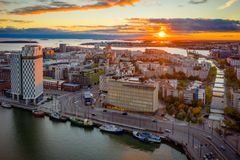 Jätkäsaari ilmasta lokakuussa 2020. Kuva: SRV.