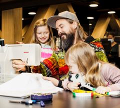 In libraries you can try out different kinds of devices such as a sewing machine.