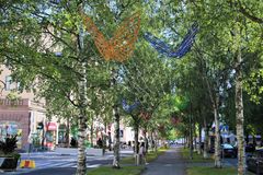 Fjärilarna väntar redan på att bli belysta på Hovrättsesplanaden.