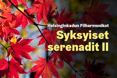 Helsinginkadun Filharmonikot konsertoi 14.11. Helsingissä ja 17.11. Järvenpäässä.
