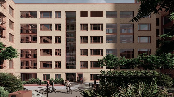 Havainnekuva Laivalahdenkatu 6:n asumisoikeuskohteesta.