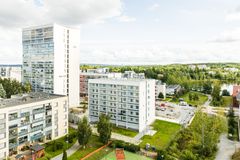 Yläimoista kuvattu Asuntosäätiön Viistokujan kohde.