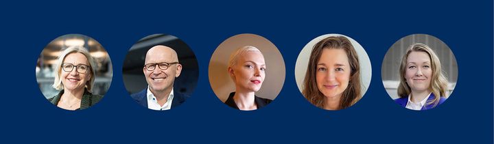 Kuvassa: Salla Nazarenko, Tuomo Yli-Huttula, Minja Koskela, Emilia Korkea-aho ja Jonna Carlson. Valokuvat: Juho Paavola, Elisa Salomäki.