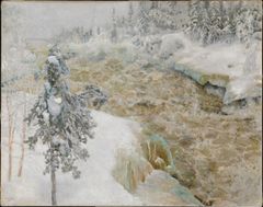 Akseli Gallen-Kallela: Imatra om vintern (1893). Finlands Nationalgalleri / Konstmuseet Ateneum. Foto: Finlands Nationalgalleri / Hannu Pakarinen