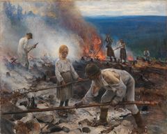 Eero Järnefelt: Raatajat rahanalaiset / Kaski (1893). Kansallisgalleria / Ateneumin taidemuseo. Kuva: Kansallisgalleria / Yehia Eweis