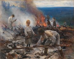 EeroJärnefelt: Under the Yoke (Burning the Brushwood); 1893. Finnish National Gallery / Ateneum Art Museum. Photo: Finnish National Gallery / Yehia_Eweis