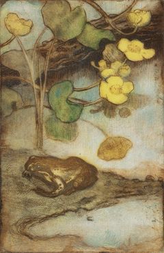 Eero Järnefelt: Frog with Marsh Marigold (undated). Finnish National Gallery / Ateneum Art Museum.