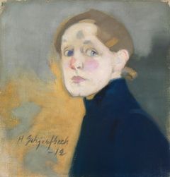 Helene Schjerfbeckin omakuva vuodelta 1912.