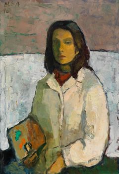 Elga Sesemann: Self-Portrait (Waiting) (1946). Finnish National Gallery Collection / Ateneum Art Museum. Photo: Finnish National Gallery / Hannu Pakarinen.