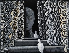 (Arcana Borealis:) Elga Sesemann: Fågel (1968). Finlands Nationalgalleris samling / Konstmuseet Ateneum, Yrjö och Nanny Kaunistos samling. Bild: Finlands Nationalgalleri / Jenni Nurminen.