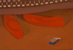 Eero Nelimarkka: Red Slippers (1917). Private Collection. Photo: Finnish National Gallery / Hannu Pakarinen.