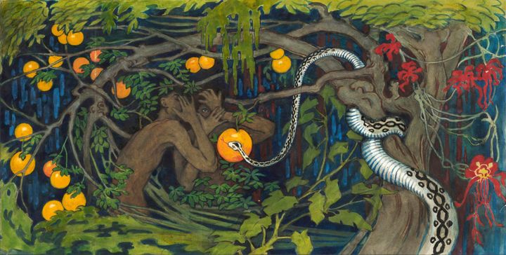 Tyra Kleen, Förbjuden frukt (1909), privatsamling. Bild: Bobo Lindblad, Lindblad Studio