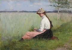 Elin Danielson-Gambogi: Tyttö pellolla (1885). Kansallisgallerian kokoelma / Ateneumin taidemuseo, kokoelma Yrjö ja Nanny Kaunisto. Kuva: Kansallisgalleria / Hannu Pakarinen.