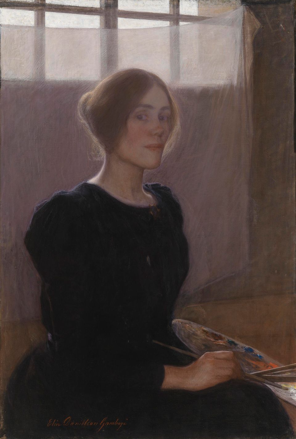 Elin Danielson-Gambogi: Omakuva (1900). Kansallisgallerian kokoelma / Ateneumin taidemuseo, Antellin kokoelmat. Kuva: Kansallisgalleria / Jenni Nurminen.