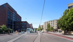 Havainnekuva Kaupintieltä Lassilasta Pohjois-Haagan aseman pysäkiltä.