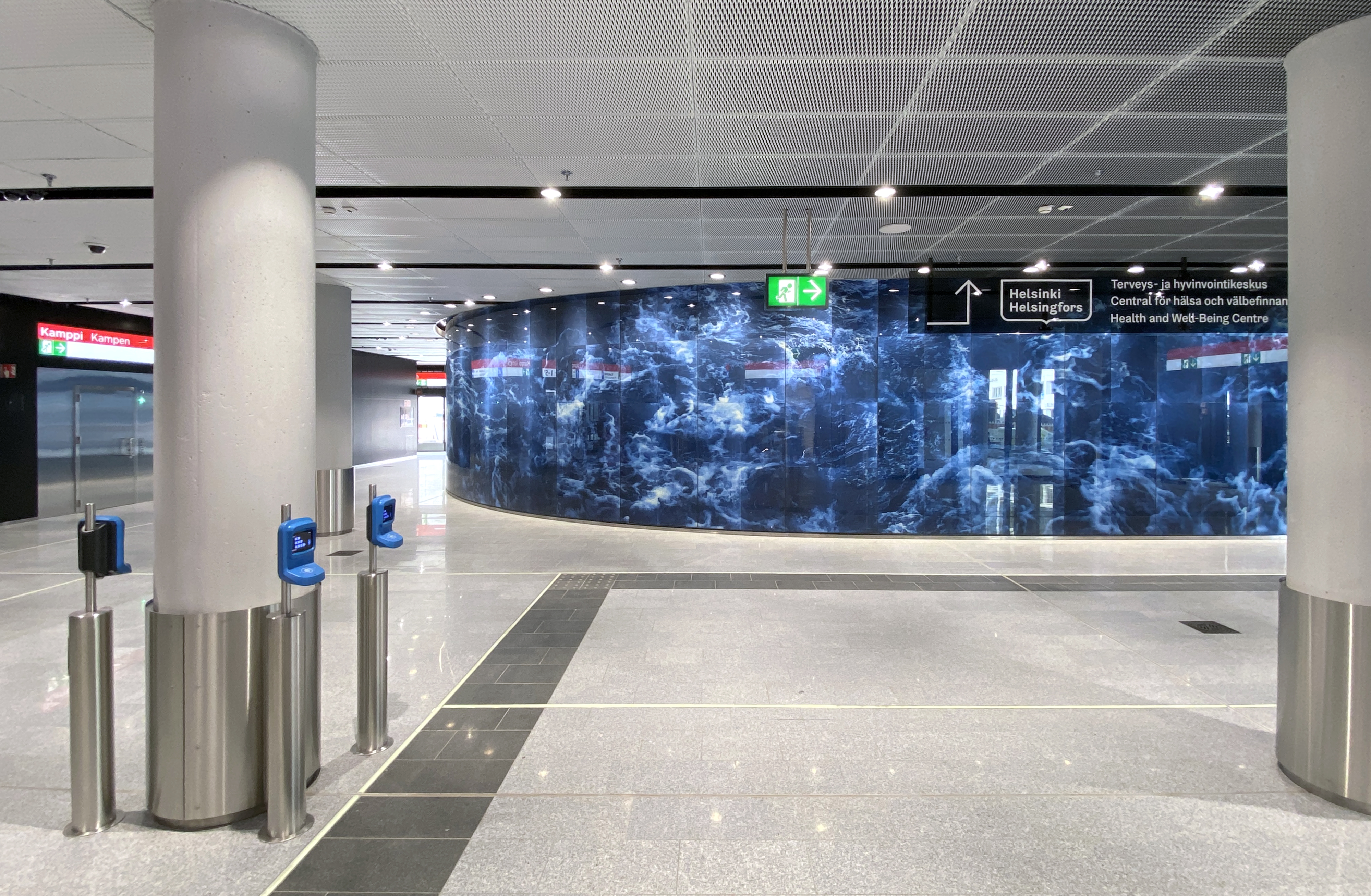 Kampin metroaseman uusi läntinen sisäänkäynti avataan lokakuussa