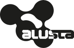 Alustan mustavalkoinen logo.