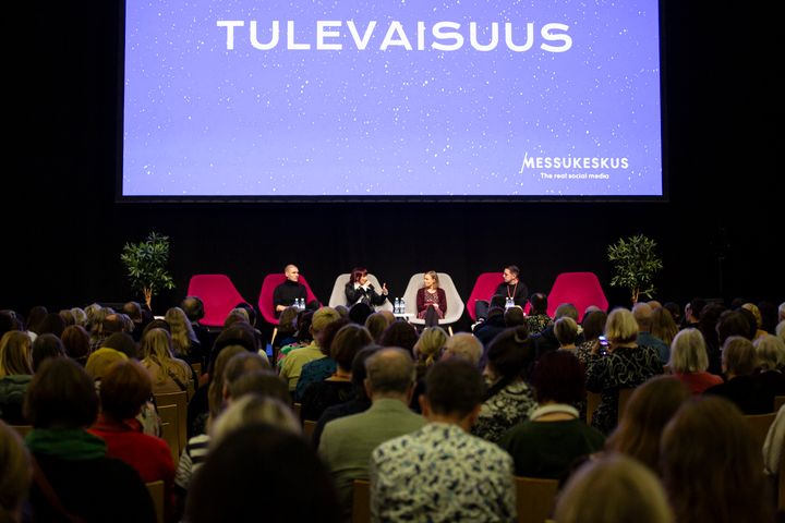 Helsingin Kirjamessujen 2024 teema oli tulevaisuus. Kuva: Emmi Kähkönen