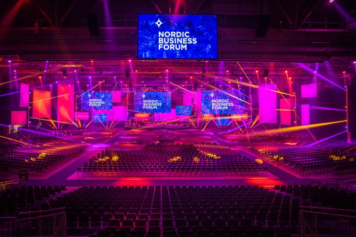 Nordic Business Forum 2025 tuo Helsingin Messukeskukseen yli 7500 kävijää yli 50 maasta. Messukeskus on ollut tapahtuman näyttämö ja yhteistyökumppani jo vuosia. Kuva: Nordic Business Forum.