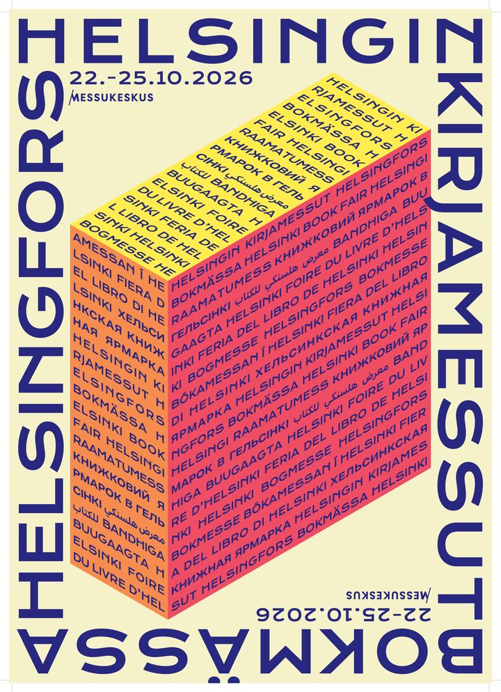 Helsingin Kirjamessujen visuaalisen ilmeen on suunnitellut Tero Ahonen.