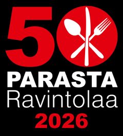 50 parasta ravintolaa -kilpailulogo
