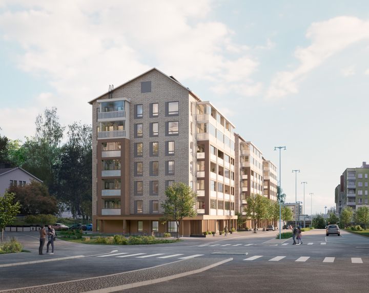 Asunto Oy Järvenpään Pormestarinkulma sijoittuu Valtuustonkadun ja Myllyntien kulmaukseen.
