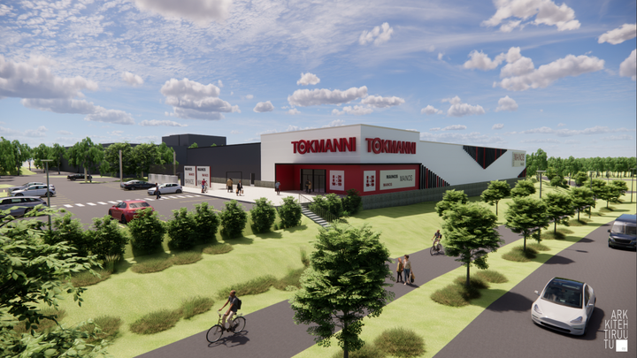 Vantaan Kivistöön avattavan uuden Tokmanni-myymälän havainnekuva.