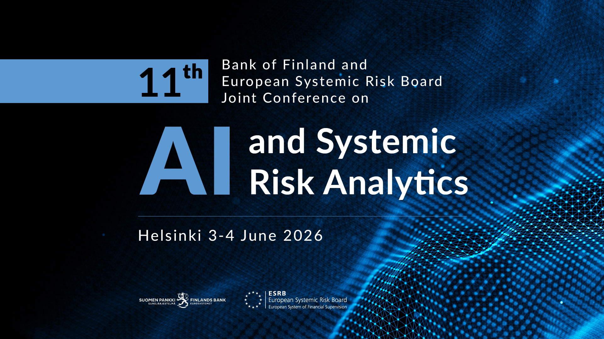 Suomen Pankki ja ESRB tarkastelevat tekoälyä ja finanssiriskiä kesäkuussa