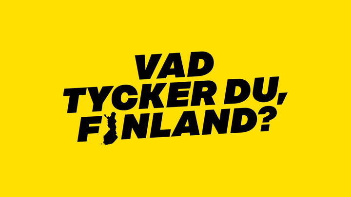 I bilden finns en text: "Vad tycker du, Finland?"