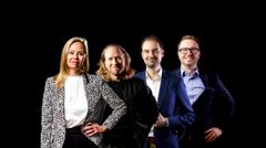 Kuvassa uusien toimintojen johtajat Veera Heinonen, Kalle Nieminen, Lasse Miettinen ja Kristo Lehtonen.