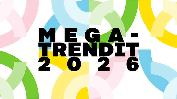 Kuvassa teksti Megatrendit 2026