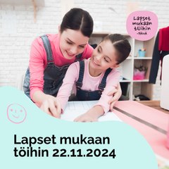 Lapsi ja äiti työpaikalla